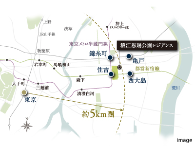 エリア概念図｜猿江恩賜公園レジデンス
