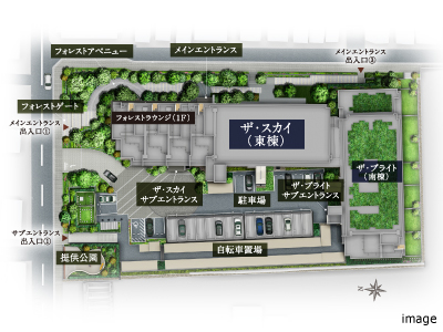 敷地配置イメージ｜猿江恩賜公園レジデンス